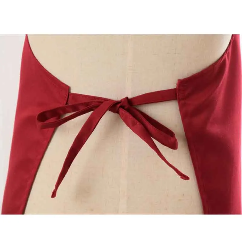 Cotton Kitchen Aprons Coffee Shop And Barber Working Apron Bib Cooking Apron For Woman