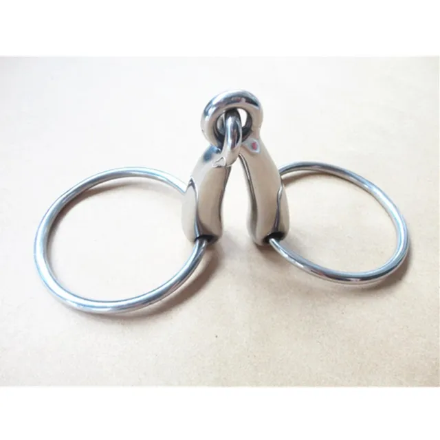Stainless Steel Loose Ring Snaffle Bit Horse Hollow Mouthpiece 12cm Product Horse Equipement 3