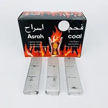 Уголь Asrah 60 шт Серебряный уголь для кальяна квадратный серебряный 24*85 мм сжигание даже длительный уголь Chicha