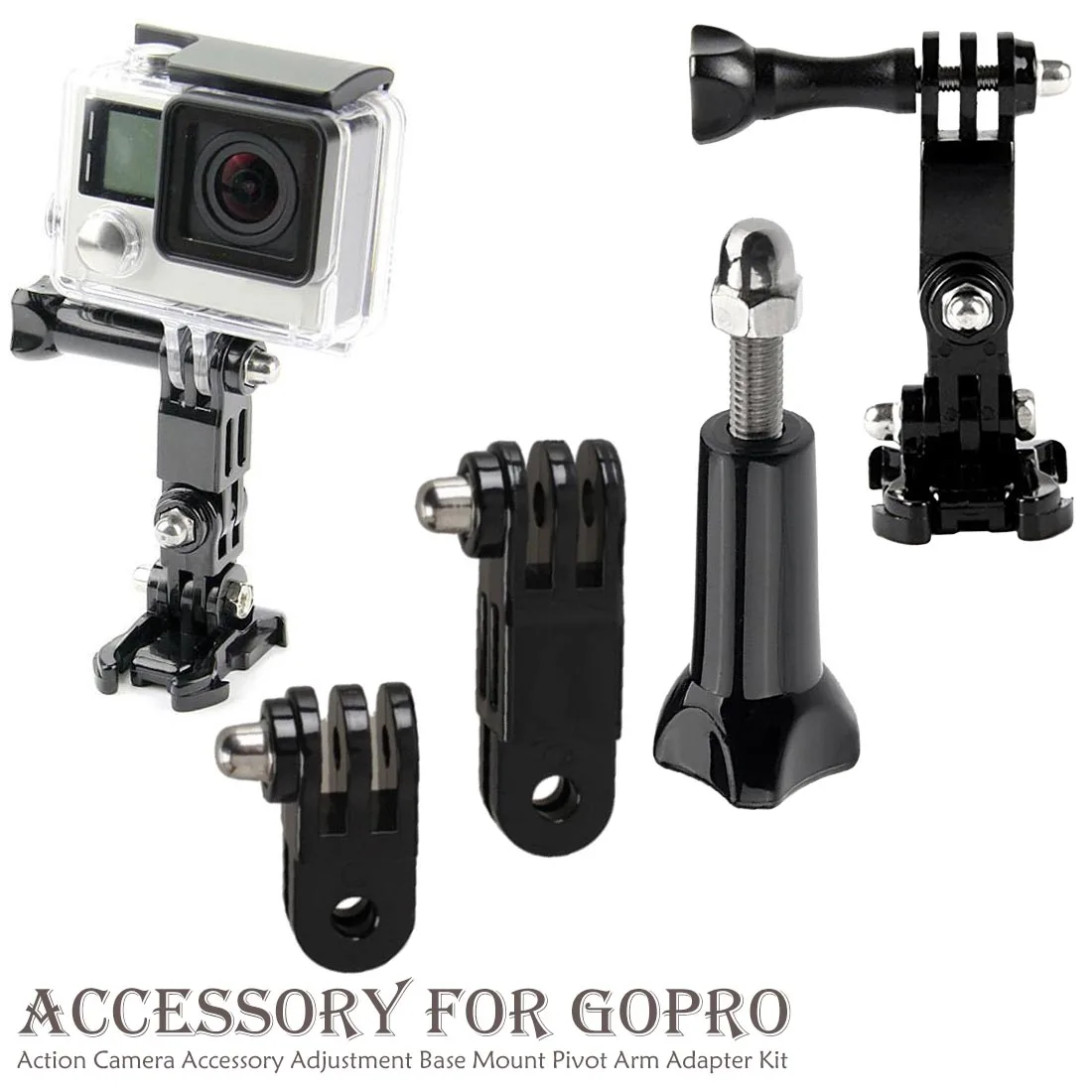 

Action Camera Accessory Adjustment Base Mountaccessories kit for gopro hero 7 5 6 4k sjcam sj4000 sj7 Tripod bracket set