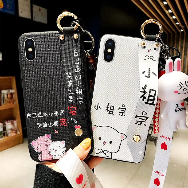 New Style OnePlus 7pro Phone Case Realme X Lanyard Q Silicone Wrist Strap Small Ancestor Protective Case