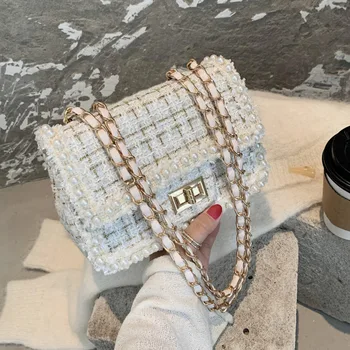 

Quality PU Leather Crossbody Bags For Women 2020 Small Shoulder Handbags Female Beaded Cross Body Bag Travel Purses