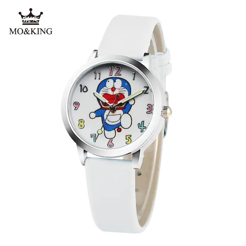 Детские часы для мальчиков и девочек с милым мультяшным котом учеников начальной