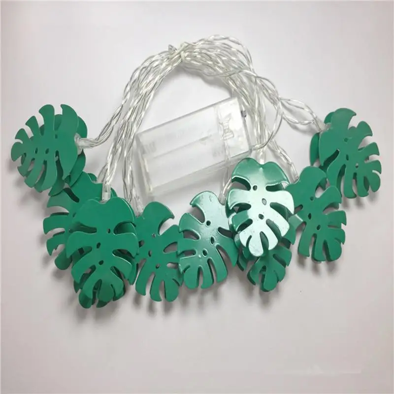 Studyset 2M/3M 10LEDs/20LEDs Monstera Shape String Light Photo Props for Home Decoration Leave Creative Desk Ornament Beautiful