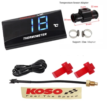 

Motorcycle Thermometer Gauge Koso Water Temperature Meter Digital LED Display With Sensor Adapter For Yamaha Nmax BMW Kawasaki