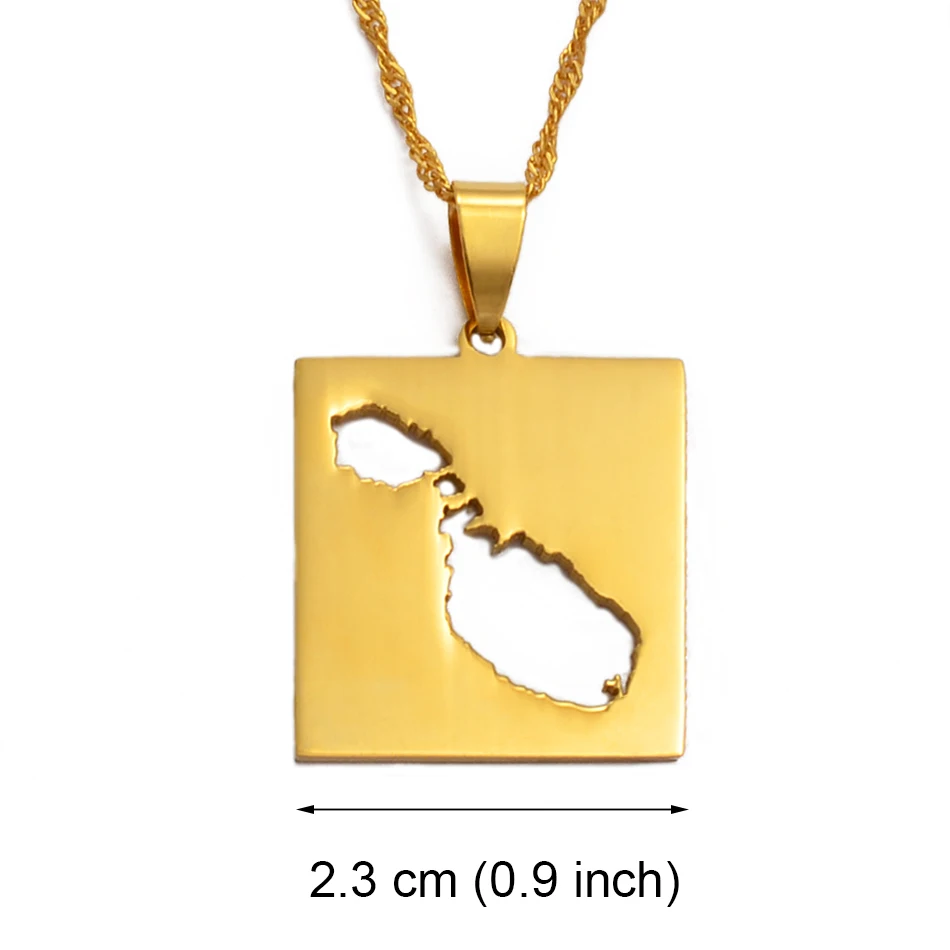 Map Of Malta Necklace