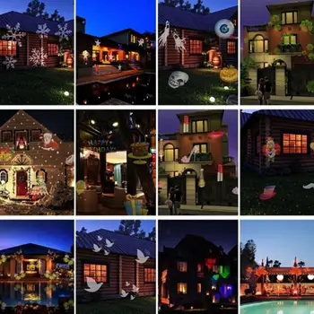 

12 Patterns Projection Lamp Lawn Light Christmas Outdoor Party Home Decoration