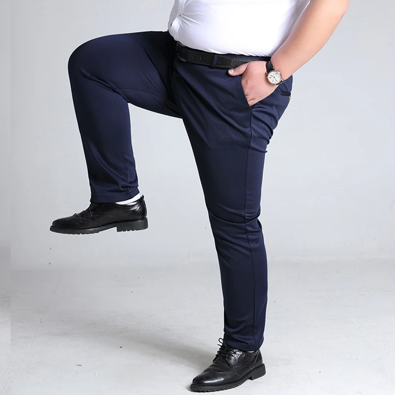 Najtaniej BINHIIRO Plus Size męskie spodnie w stylu brytyjskim mikro elastyczne spodnie na co dzień mężczyźni jesień szczupła moda eleganckie spodnie od garnituru mężczyzna 8XL 10XL