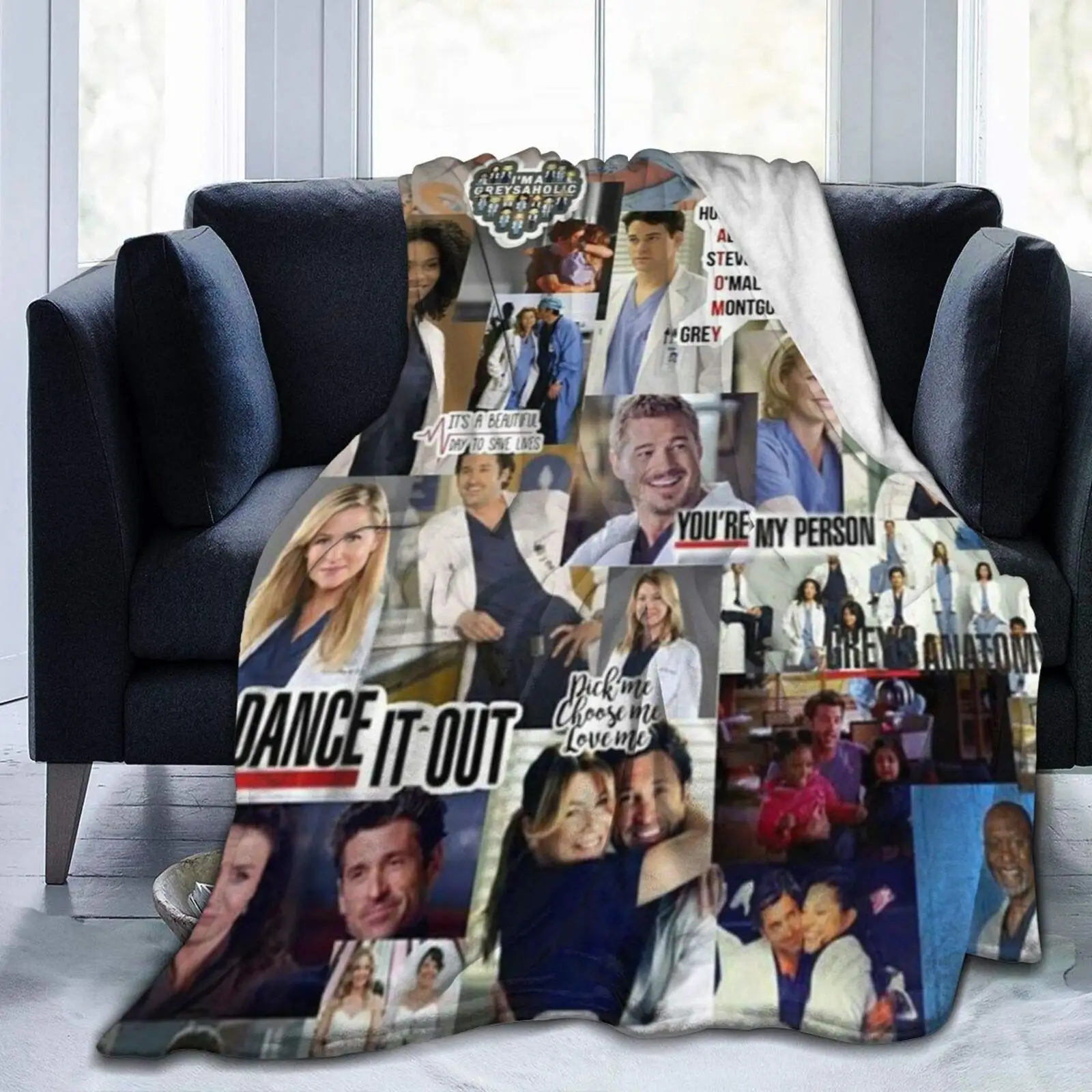 Los grises anatomía Ultra-suave manta de Micro lana tirar Fuzzy hipoalergénico de peluche de juguete para niños niñas adultos 3D estampado de moda