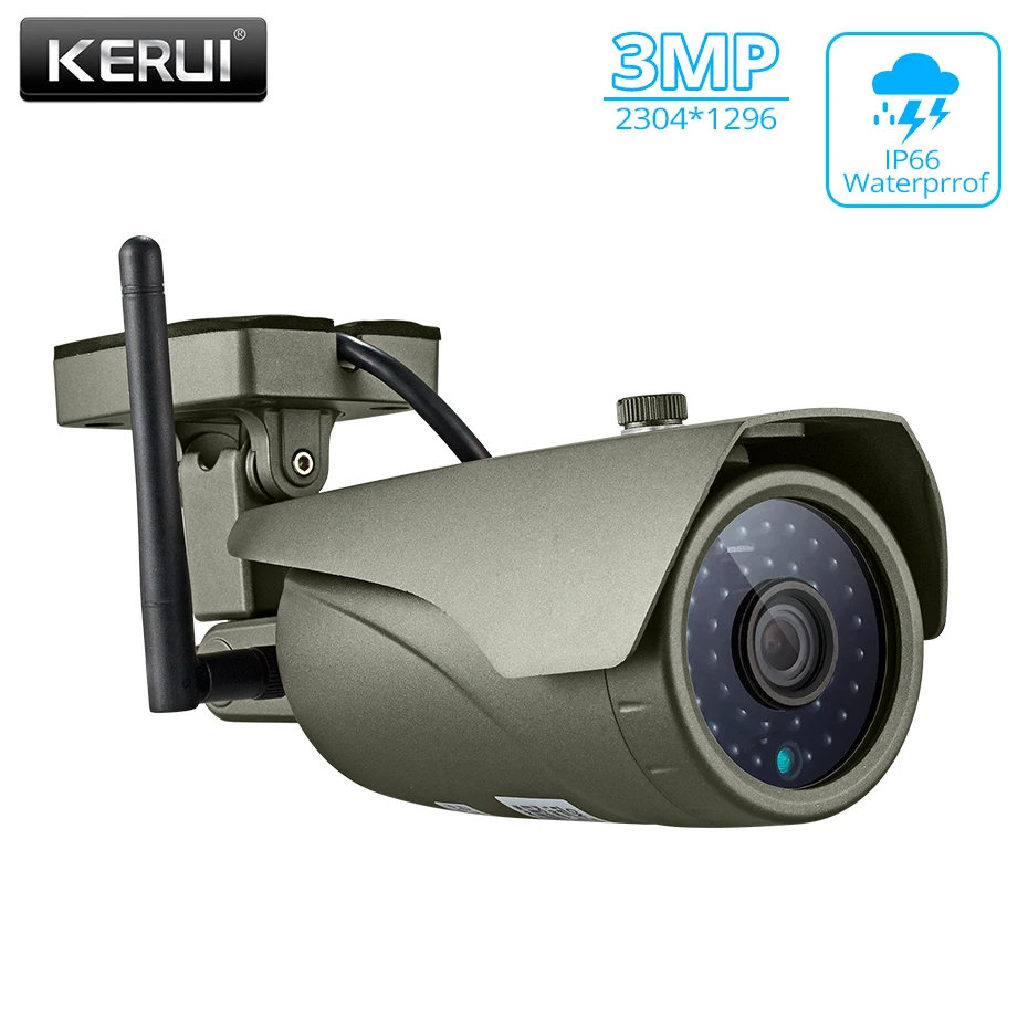 Беспроводная IP камера KERUI H.265 для домашней безопасности 3 Мп Wi Fi P2P