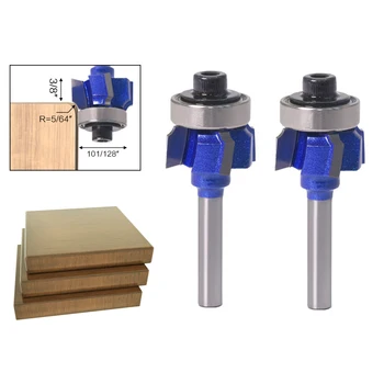 

3Pcs Edge Trimmer Router Bit R1 R2 R3 Cutter for Woodworking 4 Teeth Cutter for Wood Engraving Machine new