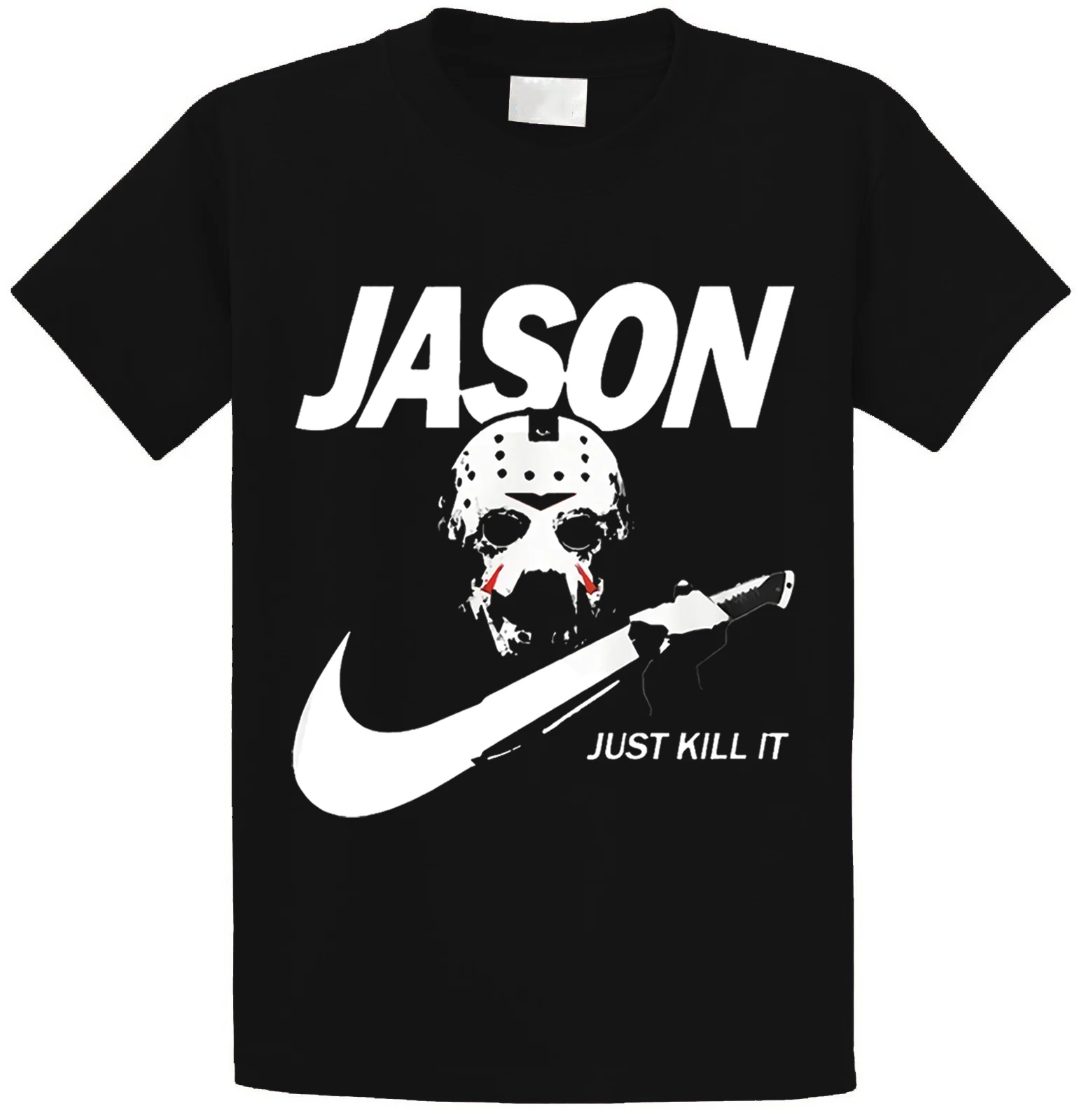 Хэллоуин ужас черная футболка Jason Just Kill It Friday 13th Horror Brand брендовая Хлопковая мужская одежда мужская облегающая футболка