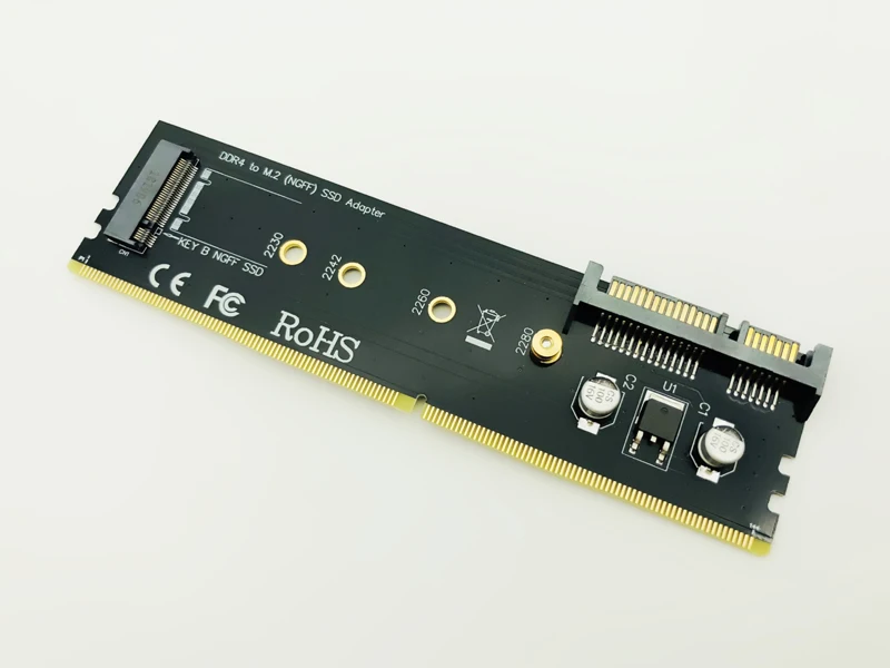 DDR к M.2 SSD адаптер Raiser памяти DDR4 слот для карт B Key M.2 NGFF конвертер SSD карта SATA к M2 поддержка 2230 2242 2260 2280