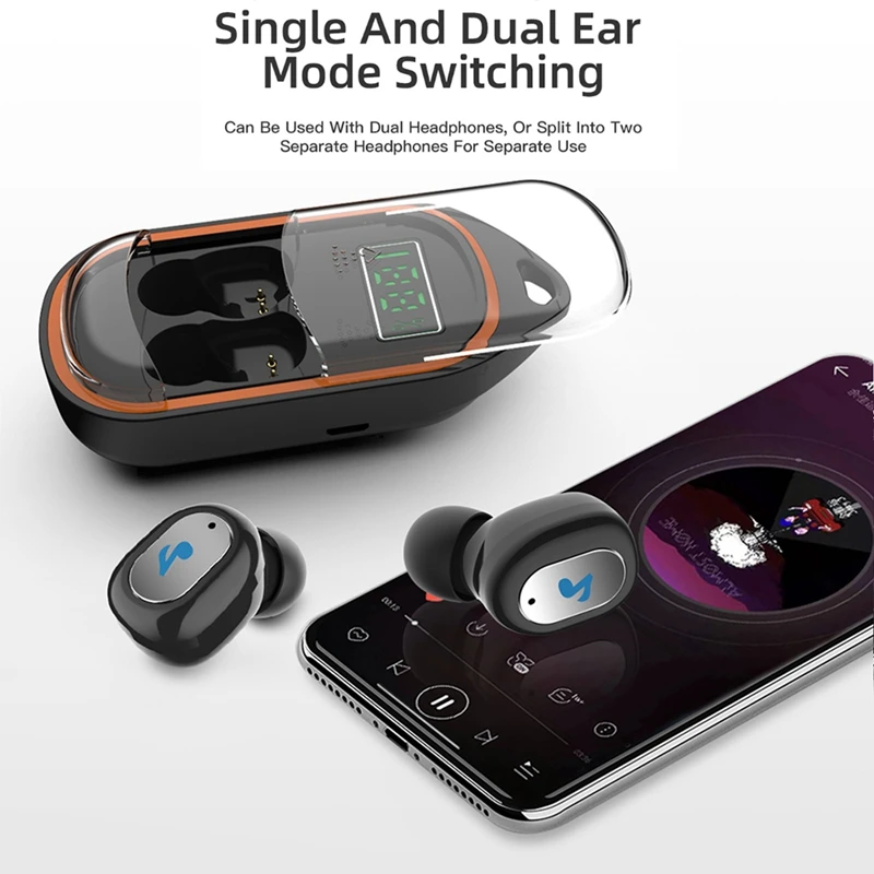 Тип скольжения Bluetooth 5,0 наушники беспроводные наушники с брелком портативный наушник водонепроницаемый IPX5