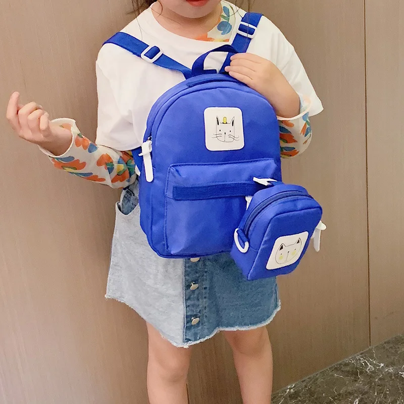 Милый принт мультяшных животных плюшевый Детский рюкзак Дошкольный рюкзак многоцелевой детский школьный ранец Ланчбокс дорожный рюкзак