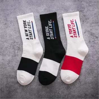

New Fashion Unisex Crew Outdoor Sports Socks Skateboard Harajuku Hip Hop Tube Socks Street Style Cool Couple Long Men Socks