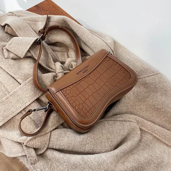 

Vintage Fashion Stone Pattern Crossbody bag 2019 New Quality Leather Women's Designer Handbag Korea Style Shoulder Messenger Bag
