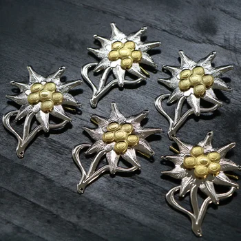 

5pcs/lot WWII GERMAN Medals EDELWEISS MOUNTAIN INFANTRY CAP BADGE MEDAL Silver Color