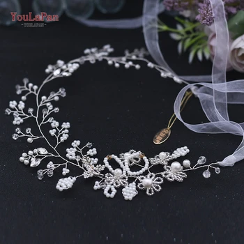 

YouLaPan Girlfriend Hair Ornaments Pearl Headband for Party Crystal Bridal Hair Decorations Wedding Hair Jewelry Headpieces HP07