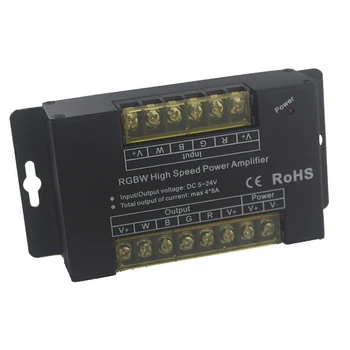 

Hot 8Ax4 Channel Rgbw High Speed Power Led Amplifier Dc5~24V Output Pwm Dimming Signal Rgbw Power Repeater
