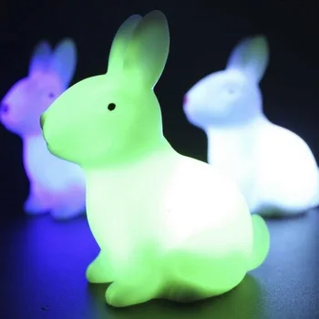 

White LED Colorful Jade Rabbit Night Light With LED