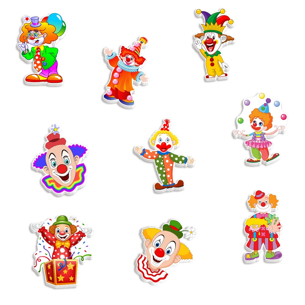 Cartoon Cute Clown Planar Resin For Hair Bow Flatback DIY Craft Phone Decorations Materials 30pcs/lot | Дом и сад