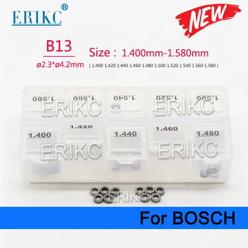 

Fuel Injector Adjustment Shim B13 1.38-1.56mm Calibration Injector Shim 50 Pieces Diesel Engine Adjustment Shim B13 for BOSCH