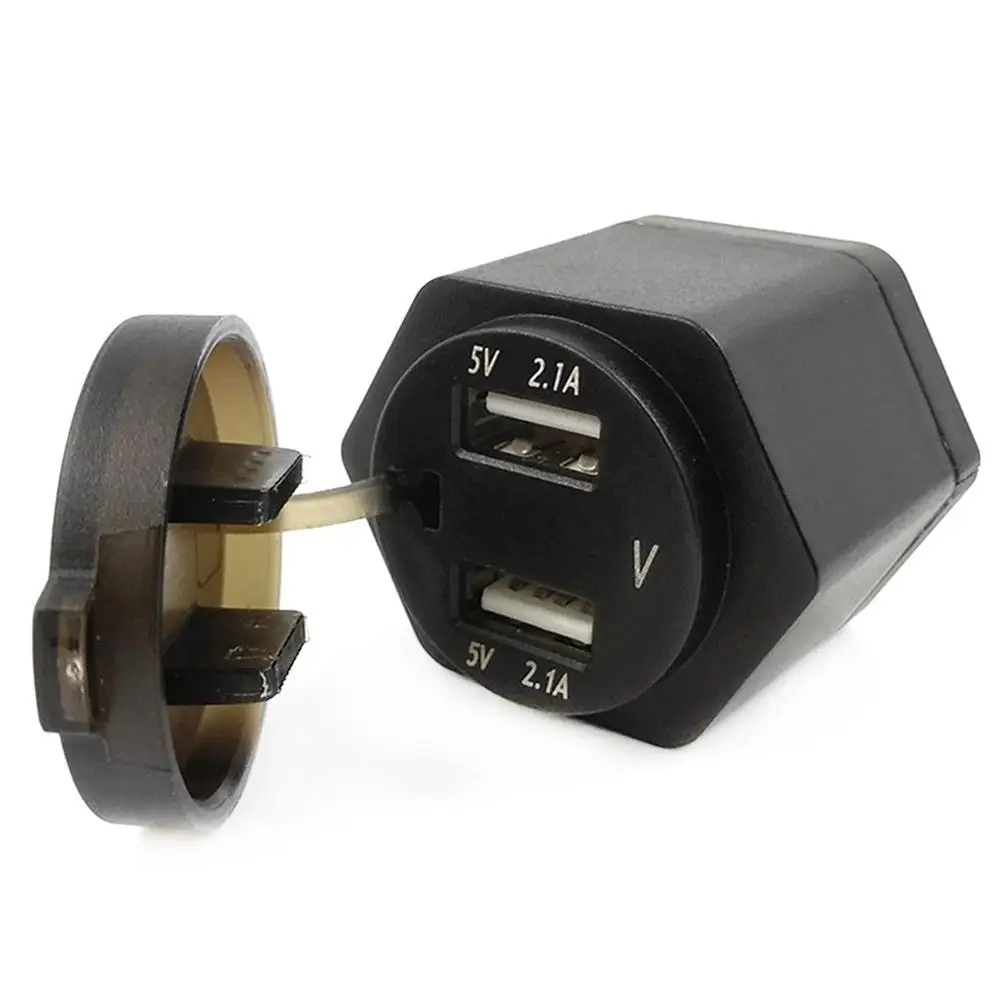 Автомобильный 4.2A двойной USB адаптер питания розетка зарядное устройство с светодиодный дисплей Мотоцикл вольтметр измеритель напряжения
