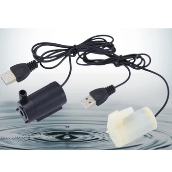 

Waterproof USB Mini Silent Submersible Pump 3/5/6V Dual-Purpose for Fountains Statuary