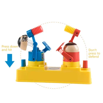 

Plastic Kids Double Battle Board Game Toy Stress Rescuing Interactive Games Hammer Hiding Game For Children Party Novelty Gift