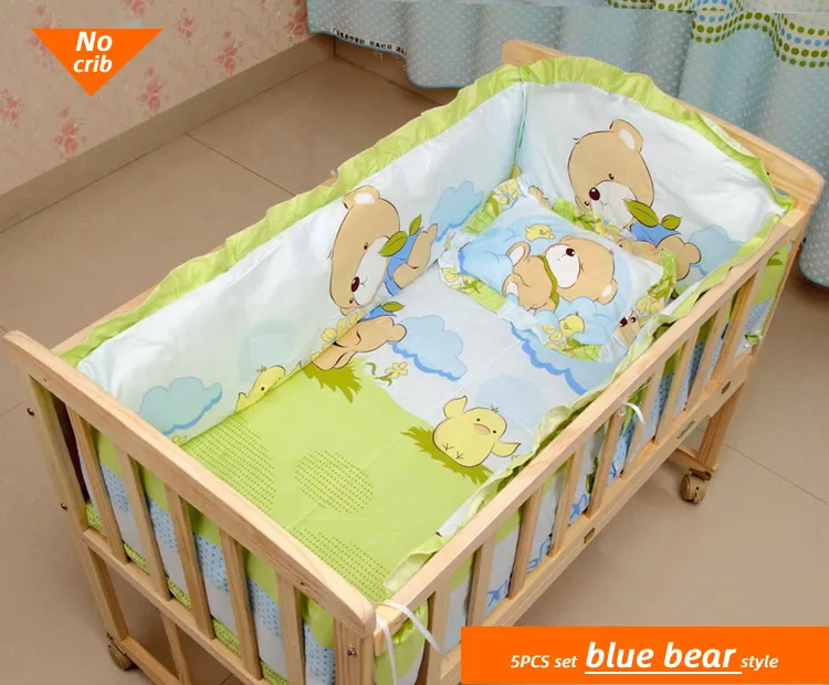 5PCS Set Newborn Baby Crib Bedding Set Baby Bedding Set Kids Crib