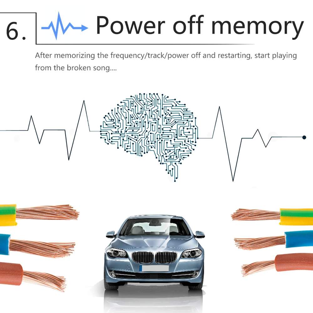 Автомобильный стерео MP3-плеер FM радио Bluetooth динамик поддержка AUX IN SD карта/U диск музыка RCA аудио выход несколько режимов воспроизведения
