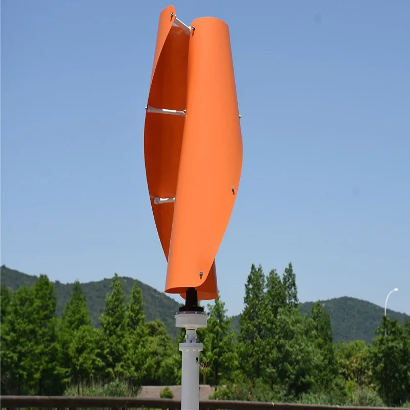 R& X 400 W/600 W спиральная Вертикальная ветряная мельница оранжевый ветровой турбины Мощность генератор 12/24V с высокой пропускной способностью бесшумный контроллер