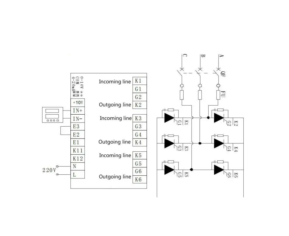 Trifásico tiristor gatilho placa tiristor regulação de