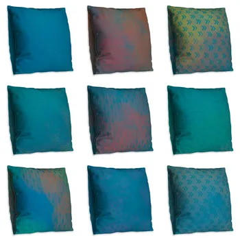 

Green Color Double Side Print Cushion Cover Polyester Decorative for Sofa Seat Soft Throw Pillow Case Cover 45x45cm Home Decor