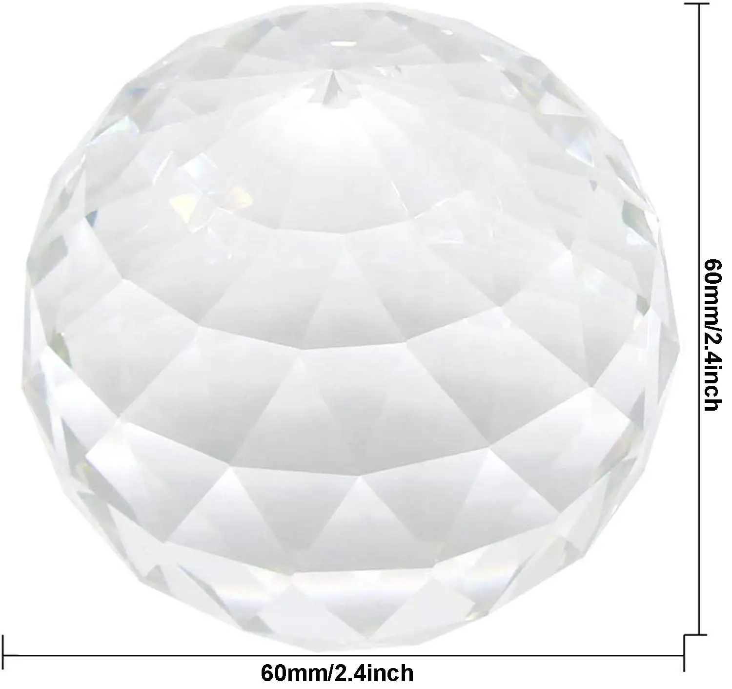Clear Cut Crystal Suncatcher Ball Glass Sphere Faceted Gazing Ball Crystals 