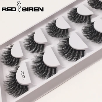 

RED SIREN cilios g800 5 Pairs Faux Mink Eyelashes Handmade Natural Eyelashes Makeup 3D Eyelash Extension / eye lashes