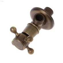 Античный латунный треугольный клапан 1/" с наружной резьбой для контроля воды, Угловой запорный клапан для ванной комнаты