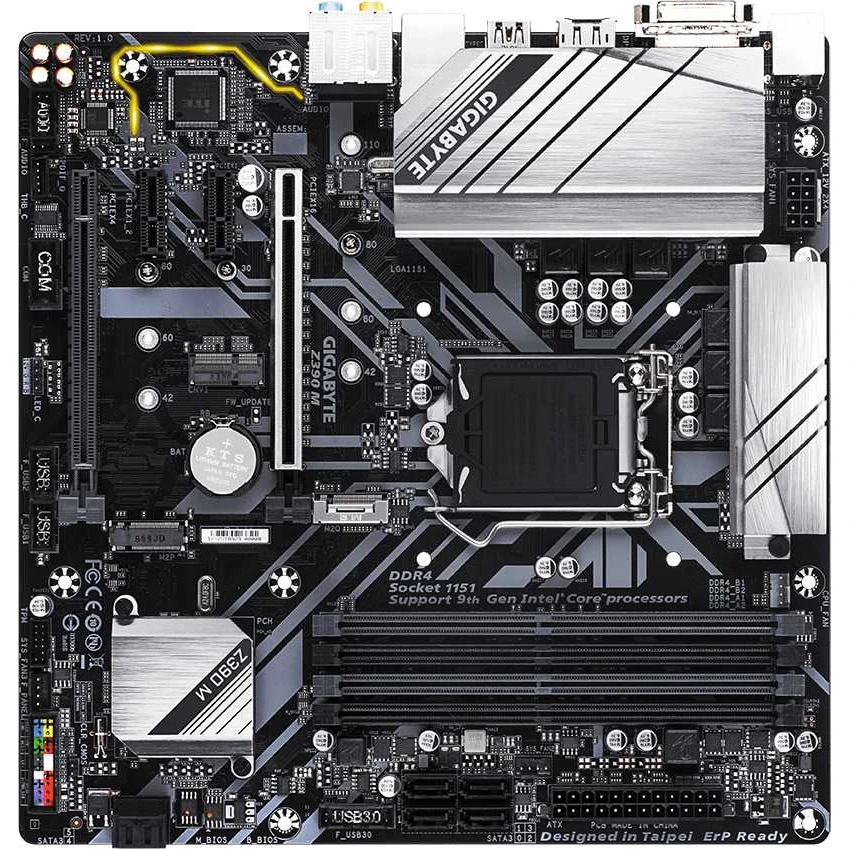 Материнская плата Gigabyte Z390 M Soc-1151v2 Intel Z390 4xDDR4 mATX AC`97 8ch(7.1) GbLAN RAID+DVI+HD
