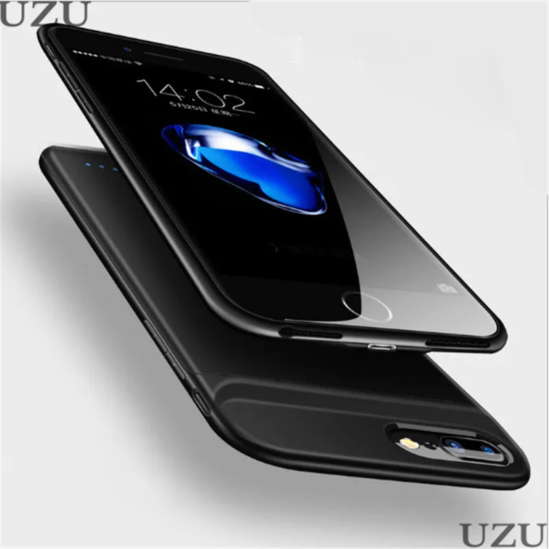

5000mah battery charger case for iphone 6 6s 7 8 external portable wireless charging cover for iphone 6 6s 7 8 luxury 2 in 1