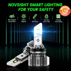 Image 1 - Novsight H11電球デコーダ車のヘッドライトH7 HB3 9005 9006 HB4 H4 H8 H9 H13 100ワット20000LM 6500 18k ledヘッドランプ自動車の付属品