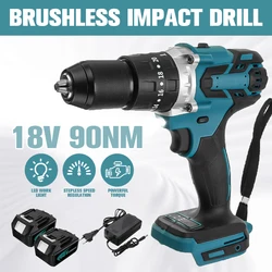 Makita – tournevis électrique sans fil 18V, clé à chocs sans balais 13mm, perceuse électrique Rechargeable 3 en 1, outils électriques pour batterie 