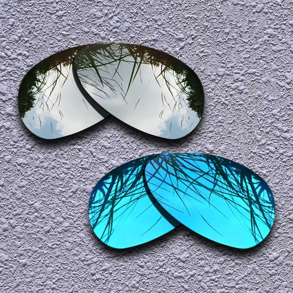 Silver-Blue 2 пары поляризованных сменных линз для солнцезащитных очков Oakley Crosshair S-несколько вариантов - Цвет линз: Silver-Blue
