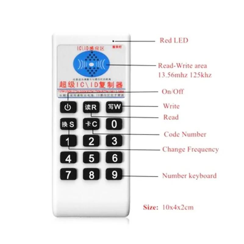 Ручной RFID IC/ID карта Дубликатор с индикатором Дубликатор 125 кГц 13,56 МГц карта контроля доступа