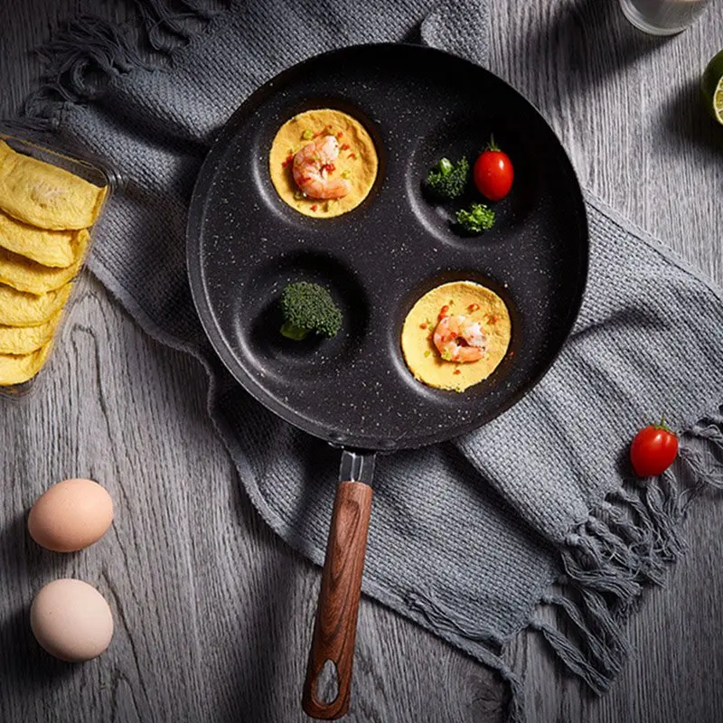 Скандинавская четырехярусная сковорода для омлета с антипригарным покрытием без масла-дыма сковороды для яиц ветчины блинница мини-завтрака сковорода для омлета кастрюли