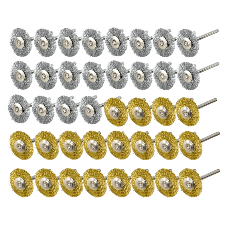 XCAN Steel Wire Brush Disc 40pcs Metal Polishing Wheel Disc for Dremel Rotary Tool polishing wheel disc polishing wheel kit