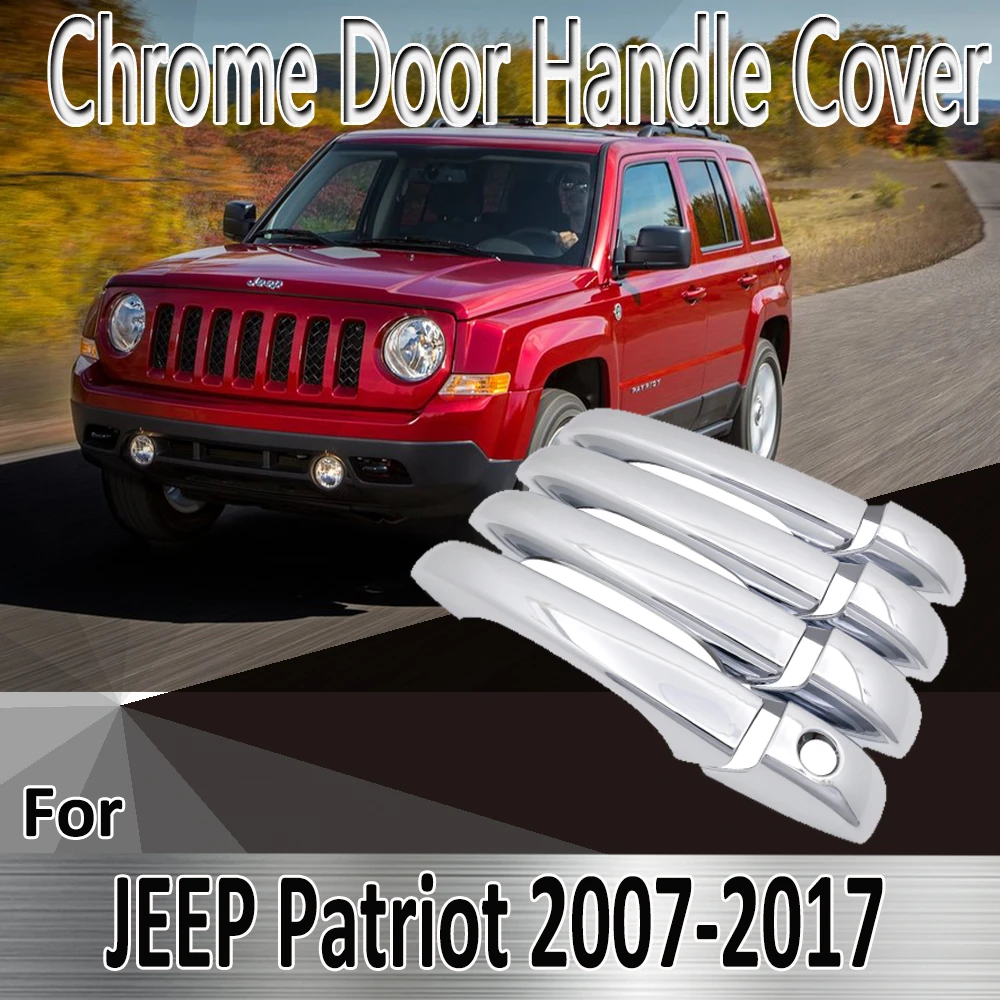 Pegatinas de cromadas para manija de puerta de JEEP Patriot Liberty, accesorios para 2007 ~ 2017 2008 2010|Pegatinas para coche| - AliExpress