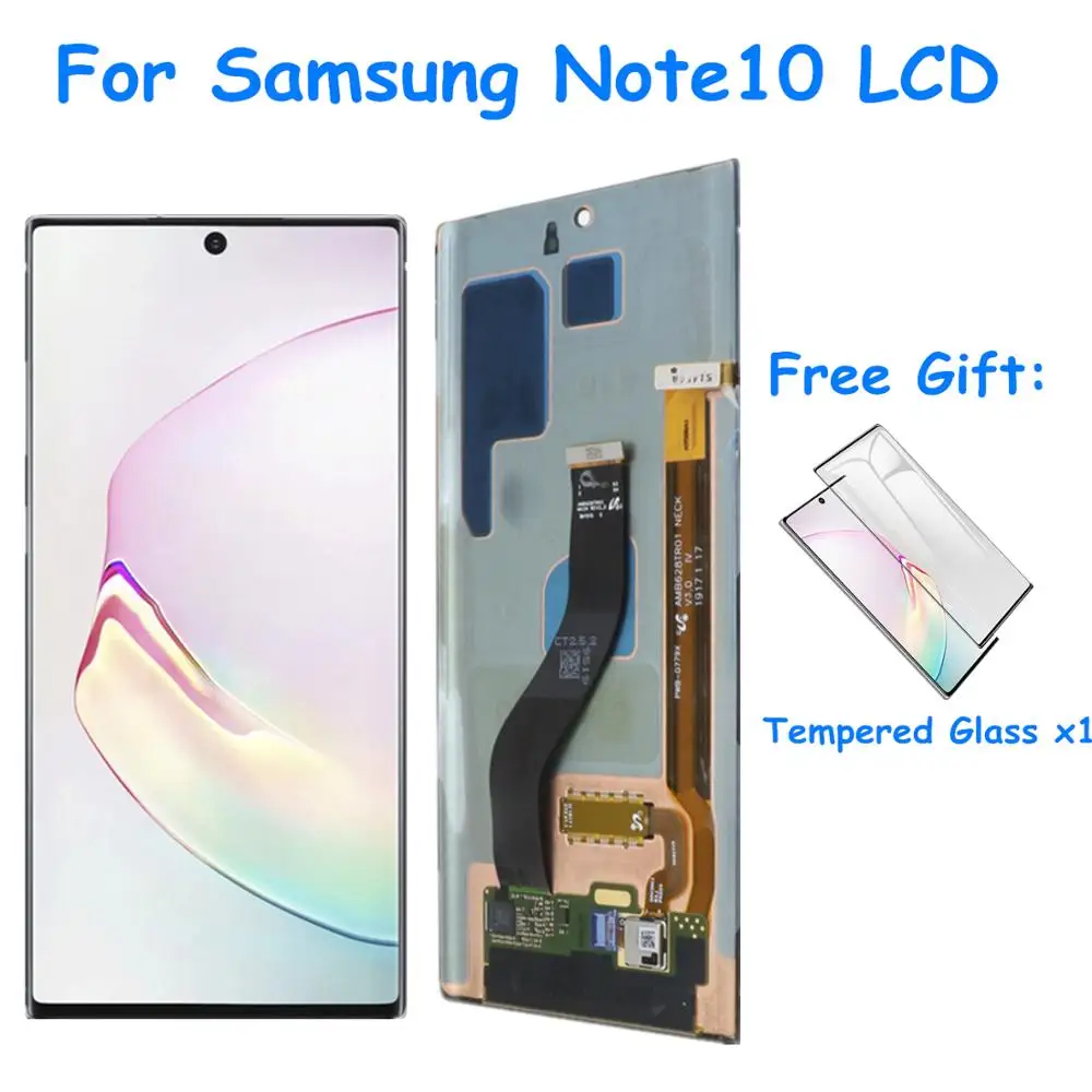 

Original 6.8'' Note 10 LCD For Samsung Galaxy NOTE10 N970 N970F LCD with Frame Display Touch Screen Digitizer Assembly