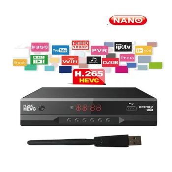 

hevc Satellite Receiver Kepnix nano h.265 sunplus Support m3u PowerVu auto roll with wifi adapter Biss key digital tv receiver