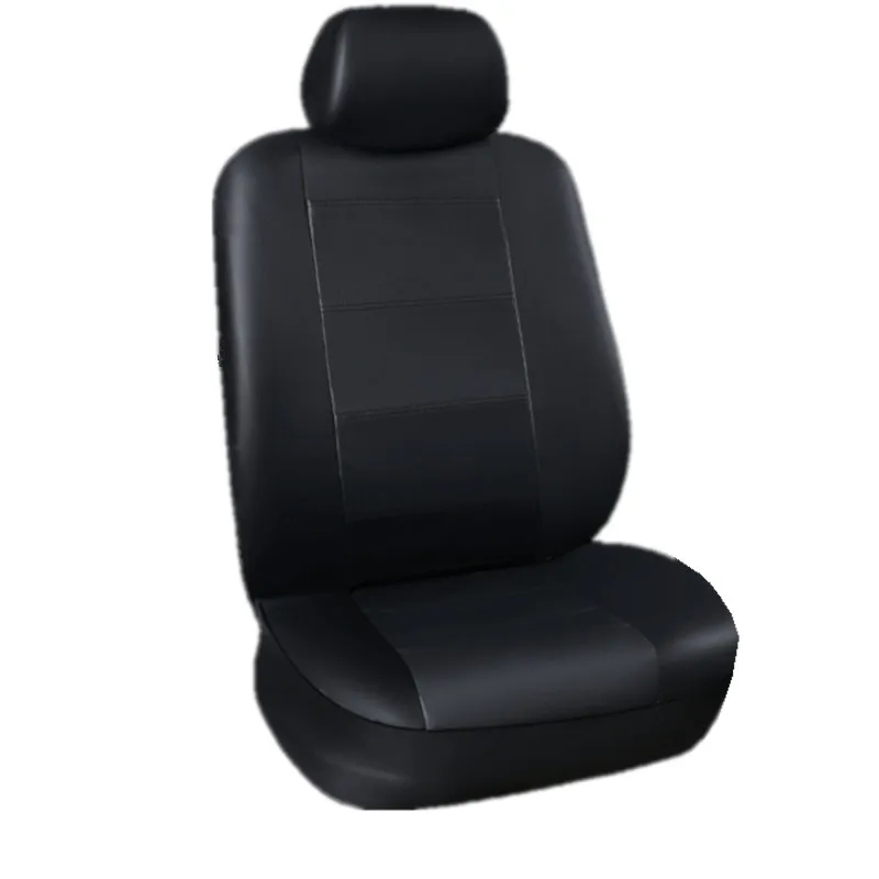 Universal 2PC Black Leather Car Seat Cover Full Covers Auto Interior Styling Fit for Hyundai Sonata Elantra Genesis | Автомобили и